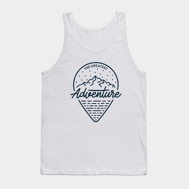 The Greatest Adventure (Black) Tank Top by VEKTORKITA